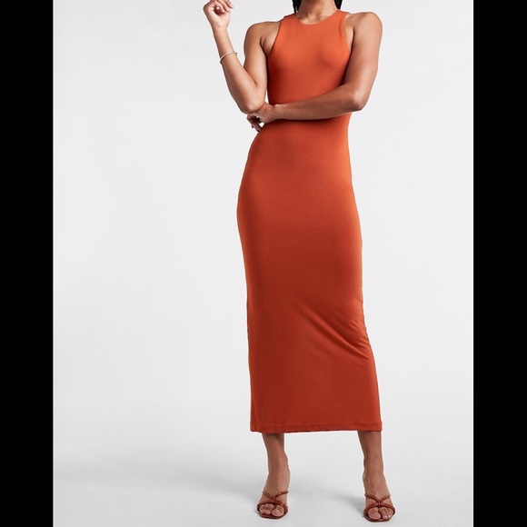 Express Dresses & Skirts - Body Contour High Neck Cutout Back Maxi Dress